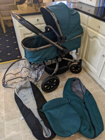 mothercare orb pram teal